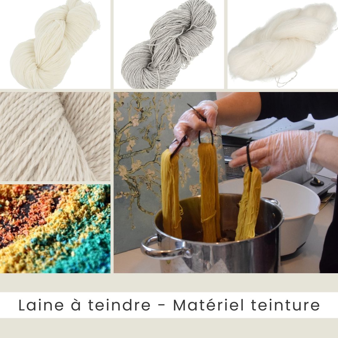 Laine à teindre et matériel teinture